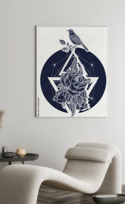 Obraz na płótnie Piękne kwiaty w geometrycznym stylu