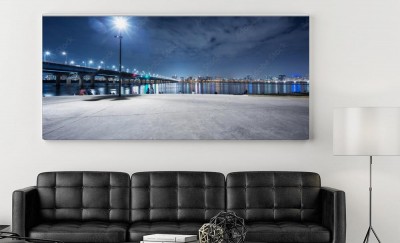 Obraz na płótnie Pusta droga w Seulu