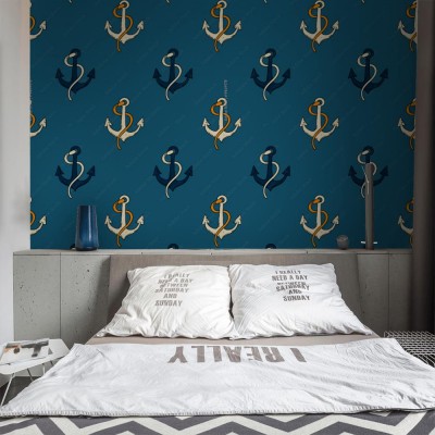 Fototapeta Wzór kotwicy statku