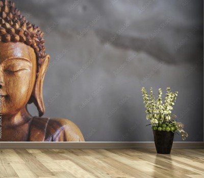 Fototapeta Drewniana statua Buddy