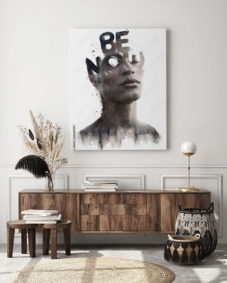 Obrazy do salonu Designerski portret na ścianę w salonie