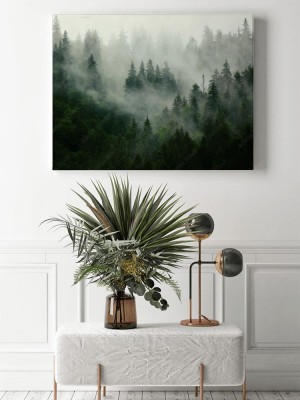 Obrazy do salonu Mgła w lesie