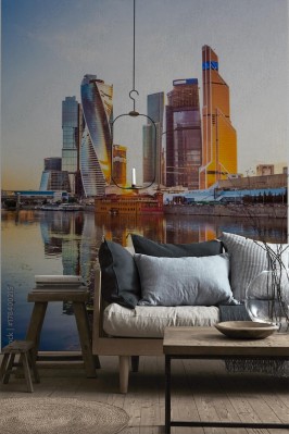 Fototapeta Moskwa nad taflą wody