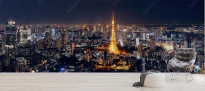 Fototapeta Tokio Skyline by night 