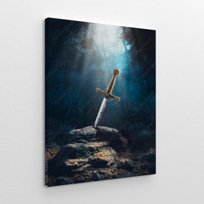 Obraz na płótnie Miecz w kamieniu - excalibur