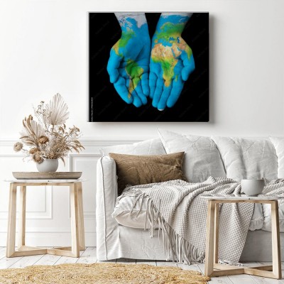 Obraz na płótnie Świat w naszych rękach