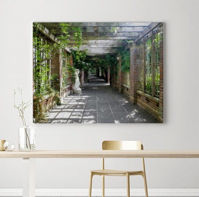 Obraz na płótnie Tunel wiodący do ogrodu