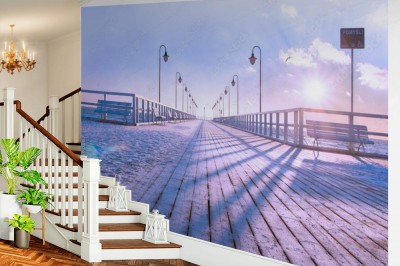Fototapeta Drewniane molo 3D