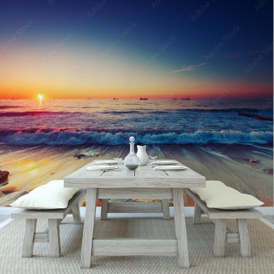 Fototapeta Wschód słońca nad morzem