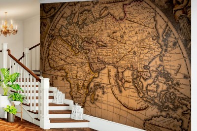 Fototapeta Mapa świata w stylu retro