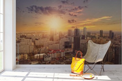 Fototapeta Widok Warszawy z powietrza