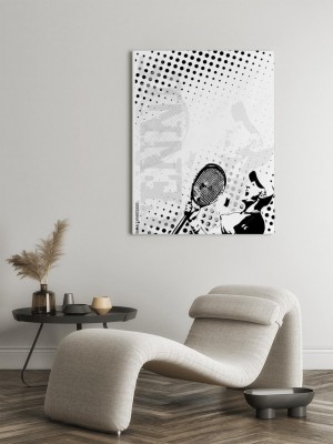 Obrazy do salonu Tenis w czarno-białym ujęciu
