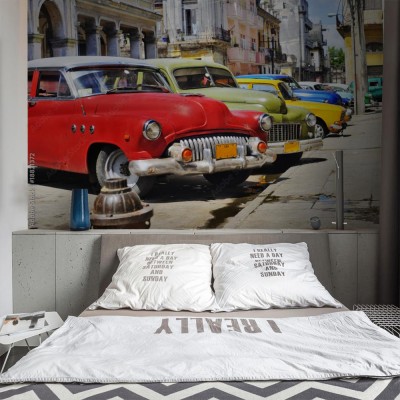 Fototapeta Kolorowe samochody w Hawanie