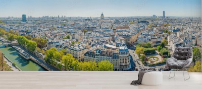 Fototapeta Panorama miasta Paryż z widokiem na miasto
