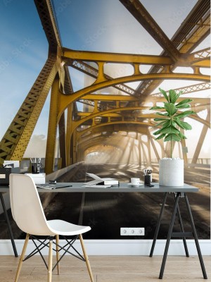 Fototapeta Skomplikowana architektura mostu