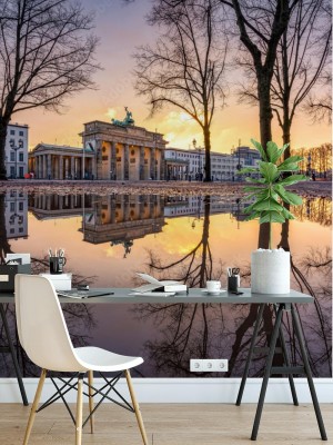 Fototapeta Brama Brandenburska w zimie