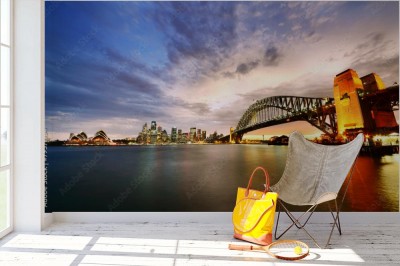 Fototapeta Sydney Harbour Panorama o zmierzchu