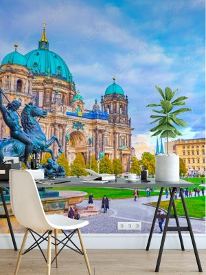 Fototapeta Widok na park Lustgarten w Berlinie