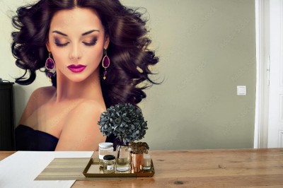 Fototapeta Modeluj kręcone włosy