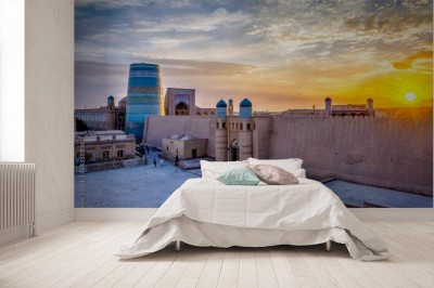 Fototapeta Mury starego miasta i minaret