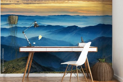 Fototapeta Niebieskie góry i wzgórza