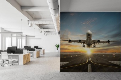 Fototapeta Ogromny odrzutowiec podczas startu