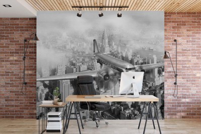 Fototapeta Samolot DC-3 Ponad Nowym Jorkiem