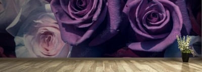 Fototapeta Tło kwiatowy z ciemnych róż