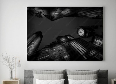 Obrazy do salonu New York Avenue z perspektywy żaby