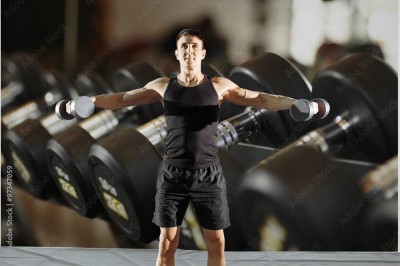 Fototapeta Hantle w siłowni