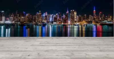 Fototapeta Panorama Nowego Jorku w nocy