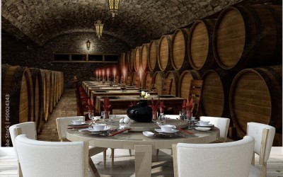 Fototapeta Restauracja w winiarni