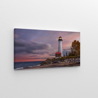 Obraz na płótnie Zachód słońca w Crisp Point Lighthouse