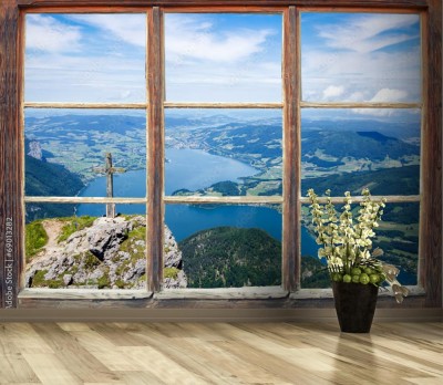 Fototapeta Widok okna Schafberg