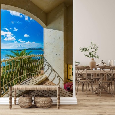 Fototapeta Widok przez Balkon