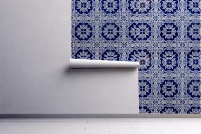 Tapeta z modnym wzorem ornamentowym Aveiro