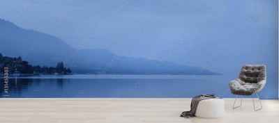 Fototapeta Mgła nad jeziorem w Indonezji