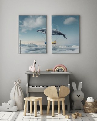 Obrazy do salonu Latający wieloryb
