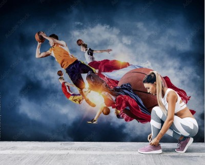 Fototapeta Mecz koszykówki