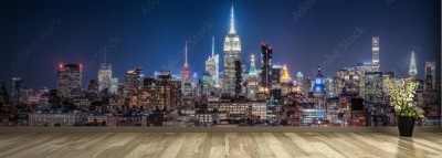 Fototapeta Nowy Jork w świetle nocy