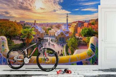 Fototapeta Widok Park Geull o zachodzie słońca