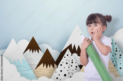 Fototapeta z ślicznym wzorem w stylu origami