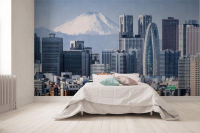 Fototapeta Budynek Tokio Shinjuku i Mt  Fuji at Behind
