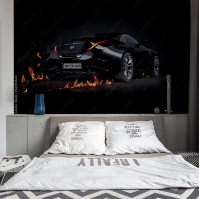 Fototapeta Czarny samochód sportowy