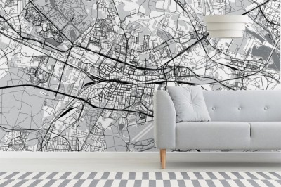 Fototapeta Mapa obszaru Katowic, Polska
