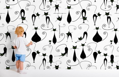 Fototapeta dla chłopca i dziewczynki - Kot