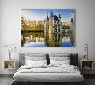 Obraz na płótnie Bajkowy średniowieczny zamek w Belgii