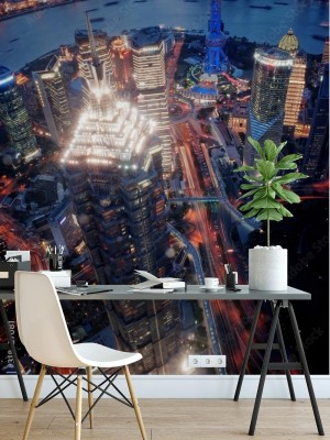 Fototapeta Szanghaj by night 