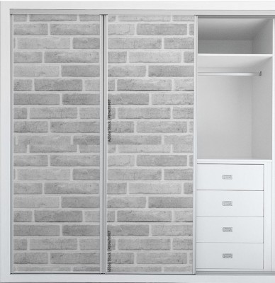 Naklejki na meble Ściana z białej cegły