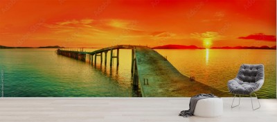 Fototapeta Panorama zachodu słońca